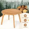 COSTWAY Beistelltisch Holz, runder Gartentisch, Holztisch Produktbild-Vorschau 4