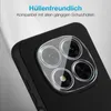 Close-up of a smartphone camera lens protector on a black phone case. Produktbild-Vorschau