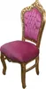 Casa Padrino Barock Esszimmer Stuhl Rosa / Gold Produktbild-Vorschau 2