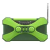 A green emergency radio with an antenna extended, shown against a white background. Produktbild-Vorschau