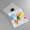 Wanduhr - Quadrat - Glasuhr - Karte Welt modern - 30x30cm - Produktbild-Vorschau 2