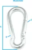 10 Karabiner 5 x 50mm Feuerwehrkarabiner Karabinerhaken Produktbild-Vorschau 2