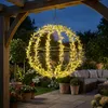 Solar Leuchtkugel im Blätterdesign - Ø40cm Gartenkugel mit Produktbild-Vorschau 1