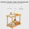 Beistelltisch Holz Schmaler Nachttisch mit 2 Ebenen (für Produktbild-Vorschau 3
