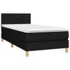 vidaXL Boxspringbett mit Matratze Schwarz 100x200 cm Stoff Produktbild-Vorschau 4