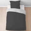 Mikrofaser-Wendebettwäsche - Grau - Anthrazit - 135 x 200 Produktbild-Vorschau 10
