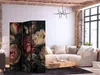 3-teiliger Einseitiger Vlies Paravent - Floral Illustration Produktbild-Vorschau 2