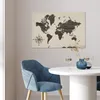 MuchoWow® Poster Weltkarte - Holz - Kompassrose 90x60 cm - Produktbild-Vorschau 5