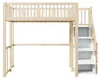 Cama alta de 140 x 200 cm con escalera con espacio de Vista previa de la imagen del producto 10