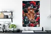 MuchoWow® Poster Kühe - Blumen - Tier - Porträt 80x120 cm - Produktbild-Vorschau 3