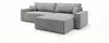 CORNERO Ecksofa mit schlaffunktion VIENNA rechts grau Cord Produktbild-Vorschau 2