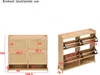 Scarpiera in legno Merax con 4 ante in rattan e struttura Anteprima dell’immagine prodotto 5