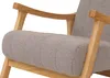 Fotel bujany HWC-K10, leżanka, drewno   tkanina/tkanina Podgląd zdjęcia produktu 4
