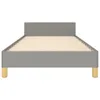 vidaXL Cadre de lit sans matelas gris clair 90x200 cm Tissu Voir les images du produit 4