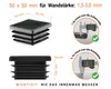 Lamellenstopfen für Vierkantrohr 50x50 mm Schwarz 5 Stück Produktbild-Vorschau 2