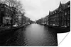 MuchoWow® Poster Amsterdamer Gracht - Schwarz und weiß Produktbild-Vorschau 1