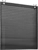 A close-up studio shot of a dark gray pleated blind. Produktbild-Vorschau