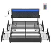 VASAGLE Doppelbettgestell, Bettgestell, 140 x 200 cm, LED, Produktbild-Vorschau 1