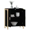 vidaXL Sideboard Schwarz 62x38x70 cm Holzwerkstoff Produktbild-Vorschau 4