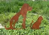 Sitzender Hund mit Katze 50x58cm zum Stecken Gartenstecker Produktbild-Vorschau 3