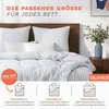 Blumtal Premium Seersucker Bettwäsche 200x200 + 2x 80x80 cm Produktbild-Vorschau 6