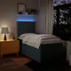 vidaXL Boxspringbett mit Matratze Blau 100x200 cm Stoff Produktbild-Vorschau 4