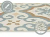 Leicht zuschneidbarer PVC-Boden in Boho-Optik, 2,5 mm stark, beige-blaue Fliesenoptik
 Produktbild-Vorschau