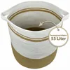 Celley Wäschekorb aus Baumwollseil 45 cm – Braun & Weiß Produktbild-Vorschau 7