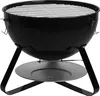 A black kettle-style charcoal grill with a silver grate and a silver ash catcher. Produktbild-Vorschau