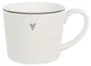Clayre & Eef Tasse 275 ml Weiß Keramik Herz Produktbild-Vorschau 1