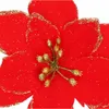 Vánoční hvězda s klipem 13x13 cm červená Náhled obrázku produktu 2