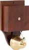 A close-up shot of a retro wooden doorbell with a brass bell. Náhled obrázku produktu