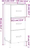 vidaXL Sideboard Hochglanz-Weiß 34,5x34x90 cm Holzwerkstoff Produktbild-Vorschau 8