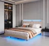 Lit rembourré BEALIFE 140x200 cm avec charge USB, éclairage Voir les images du produit 2