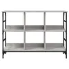 vidaXL Príborník Grey Sonoma 102x32x73,5 cm Materiál na Náhľad obrázku produktu 4