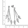 Zeeme Silber Ohrringe 925/- Sterling Silber 4,1cm weiß Produktbild-Vorschau 2