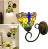 Vintage lampa ścienna szklane metalowe kolorowe fiolki E27 Podgląd zdjęcia produktu 1