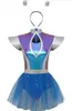 Damen Space Girl Kostüm Metallic Gr. S mit Tüllrock & Alien Produktbild-Vorschau 4