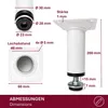 HOOZ® Möbelfüße Edelstahl Weiß Matt 200 mm 8er Set Produktbild-Vorschau 4
