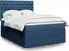 Boxspringbett mit Matratze Blau 160x200 cm Stoff Produktbild-Vorschau 2