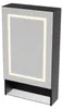 Armadietto a specchio per il bagno, colore nero – 50x88x16 Anteprima dell’immagine prodotto 10