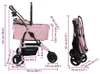 vidaXL Poussette pliante pour animaux rose 78 x 54 x 101 cm Voir les images du produit 7