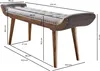 FineBuy Sitzbank Stoff / Massivholz Bank Grau 125x51x38 cm Produktbild-Vorschau 3