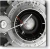 Wanduhr - Quadrat - Glasuhr - Objektiv Schwarzweiß Vintage Produktbild-Vorschau 1