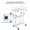 Höhenverstellbar Schreibtische mit Rädern PC Büro 60x40 cm Produktbild-Vorschau 5