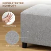 HOMCOM Fußhocker Hocker mit Seitentasche quadratisch Produktbild-Vorschau 6