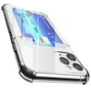 A transparent smartphone case with a credit card inserted, shown at an angle against a white background. Voir les images du produit