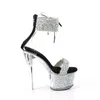 SKY-327RSI Damen Sandale von Pleaser, Silber Schwarz , EU Produktbild-Vorschau 5