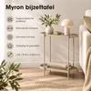 Mica Decorations Myron Bijzettafel Ovaal Beige - Salontafel Productafbeelding-voorbeeld 2
