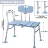 TRMLBE Duschhocker Badewannensitz 85-96cm Höhenverstellbar Produktbild-Vorschau 2